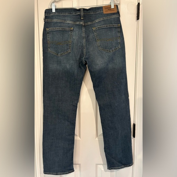 Signature by Levi Strauss & Co Men's Straight Fit Jeans Blue 34W x 30L - Picture 5 of 7